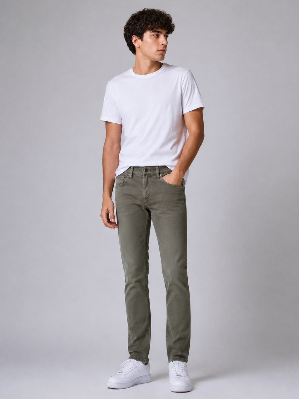 Joes Jeans Brixton Straight + Narrow Olive Green Stretch Denim Jeans 28x34 NWT